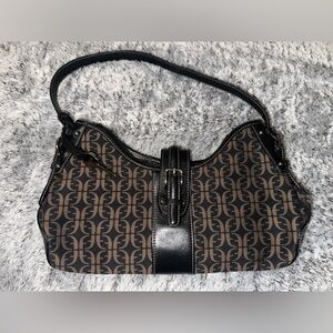 Vintage Fossil Monogram Canvas Bag